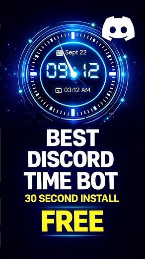 DISCORD TIME BOT ADD TIME TO YOR SERVER #sorts