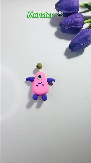 How to Make a Cute Alien Monster with Clay👽 | Fun Kids Art |#shorts #ytshorts #craft #diy #clayart