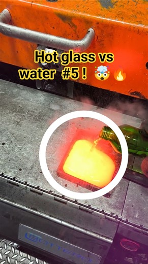 Hot glass vs water # 5 ! 🤯🔥 #test #hots #glass #experiment #welding