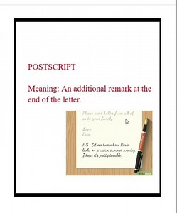 PostScript and Its Meaning #english #learnenglish #subscribe #postscript