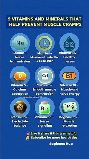 9 Vitamins and Minerals That Help Prevent Muscle Cramps