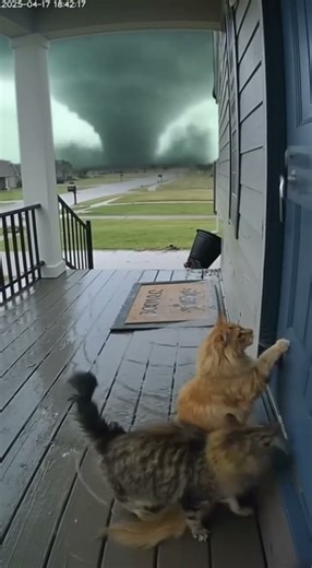 Poor cats facing the hurricane 😿🌪️#cat #animals #catshorts #weather #shorts