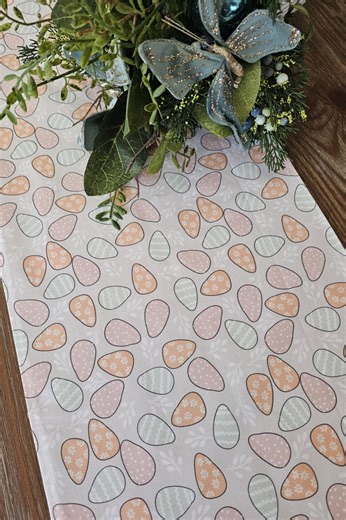 Easter Table Runner Pastel Handmade Holiday Decor Seasonal Table Scarf - Etsy