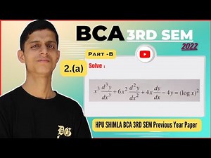 Hpu bca 3rd Semester Maths Previous Year Papers 2022 | Fully Solved | Complete Question Bank