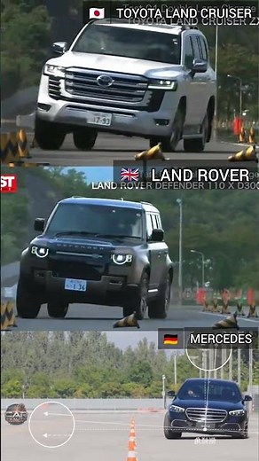 Land Cruiser vs Defender vs Mercedes – Emergency Lane Change Test
