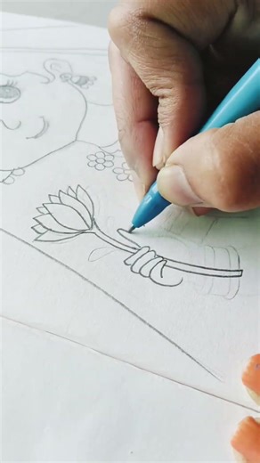 RadhaRani🪷🧿drawing outline tutorial #shortvideo #art