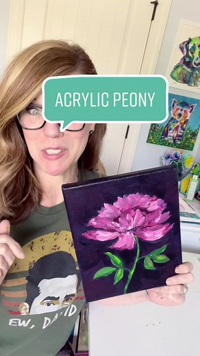 Easy Acrylic Peony Painting Tutorial for Beginners
