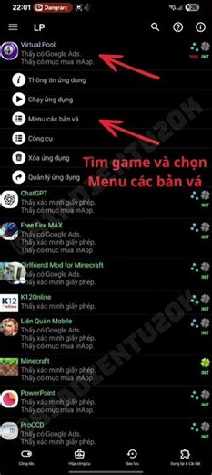 Video Unlock Full Game Virtual Pool cho Android.
