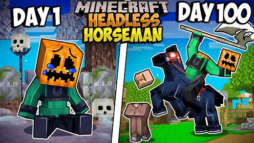 I Survived 100 Days as the HEADLESS HORSEMAN in Minecraft In the spirit of Halloween we added the Headless Horseman into Minecraft. My 2 friends are going to have to survive 100 days against the Headless Horseman or they give up their right to go trick or treating. Can my friends keep their heads on straight, let's find out.. #minecraft #minecraftmemes #minecraftbuilds #gaming | Maizen