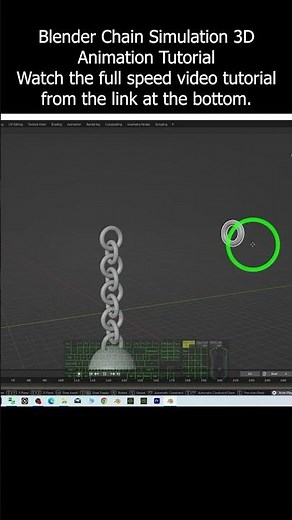 Blender Chain Simulation 3D Animation Tutorial #Blender #chain #3danimation #tutorial #simulation