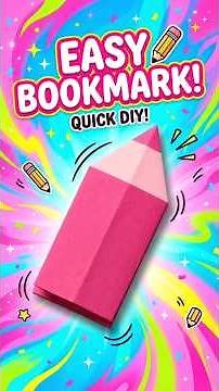 DIY Pencil Bookmarks: So Cute! ✏️📚 #Shorts #Origami #BackToSchool #DIY