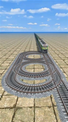 Bumpy Risky Railroad Tracks Train 😨 Indian Train Simulator #Shorts