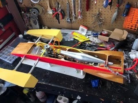 Vintage Nitro Boat Build Overview- Dumas Hawk with Ops .40 Engine