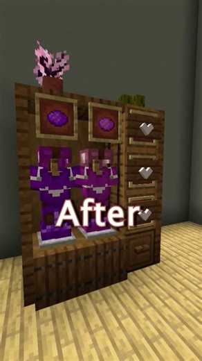 Minecraft Armor Stand Setup | Before ➜ After🔥#minecraft #minecraftshorts #minecraftbuilding #gaming