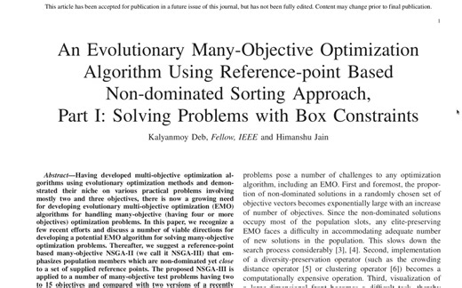 【优化算法】基于参考点的非支配排序遗传算法NSGA-III的Python实现