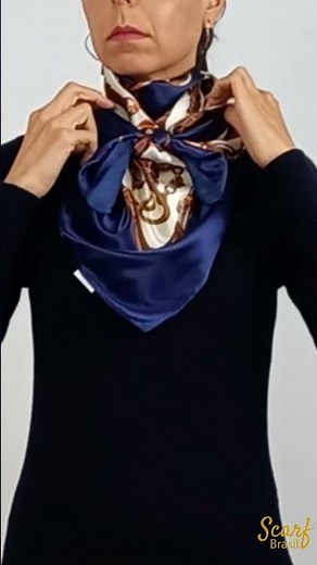 Como Fazer um Laço Elegante com Lenço 90x90 | Tutorial Passo a Passo #moda #fashion