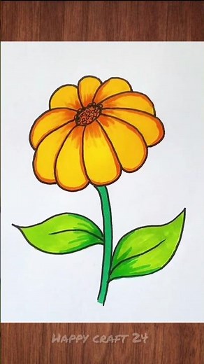 very simple sunflower drawing 🌻#sunflower #drawing #art #realistic