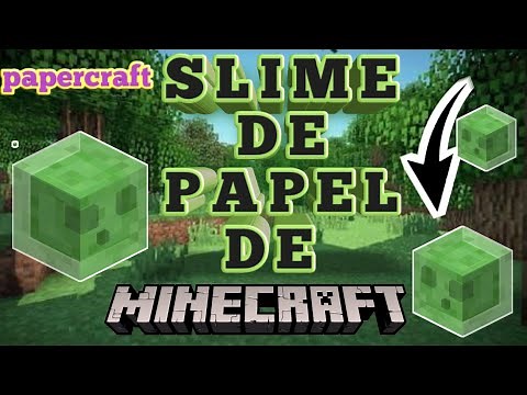 como hacer tres formas diferentes de slime de papel de Minecraft súper fácil | #papercraft