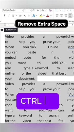 how to remove extra space in MS-Word | credits to owner #india #experiements #subscribe #msword