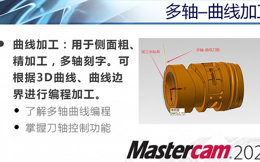 Mastercam2020-多轴-曲线加工