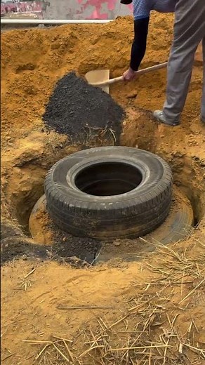 construction of a cesspool from tires
