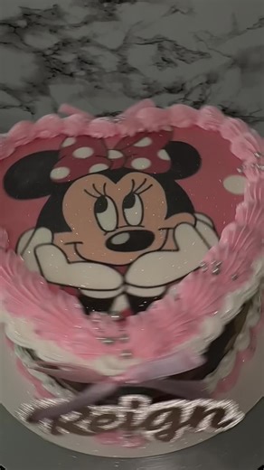 Minnie Mouse first birthday cake 🥹😍🩷🎀