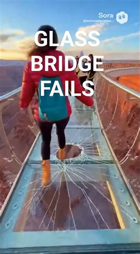 Glass Bridge Fails ; Everyone Parachutes 😱