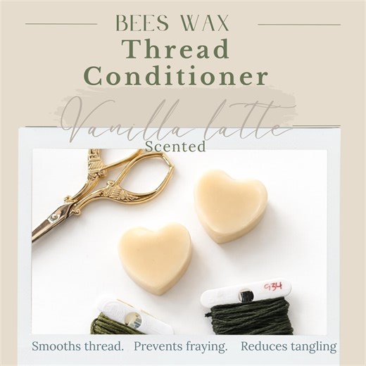 Vanilla Latte Beeswax Thread Conditioner | Zero Waste Sewing Supply - Etsy