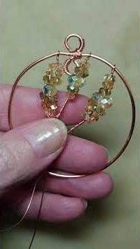 Making a Tree-of-life Pendant (Number 236) with Yellow Crystal Beads