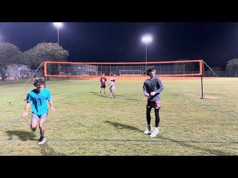 Grass Volleyball 2s Practice - Aaron/Jude vs. Addi/Dillon (Set 1)