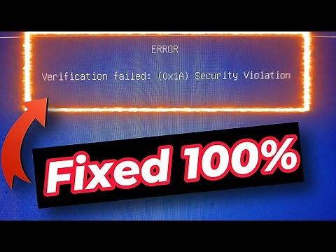 Verification failed : Error Code 0x1A security violation fixed 💯👍