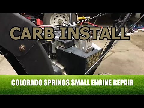 Installing A New Carburetor On A Craftsman Snowblower Small Engine Repair