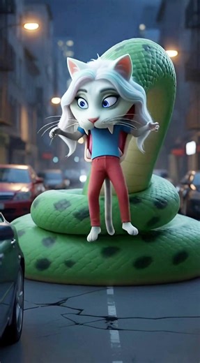 Cat Transforms into a Snake Monster!