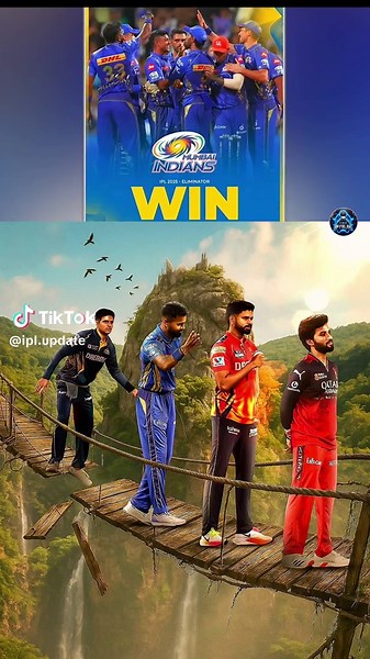 mumbai indias qualifier 2 mein pahunch gai hai pbks ar rcb dari huwe ha
