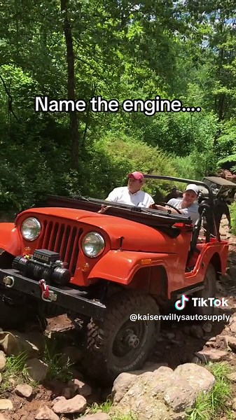 ‼️ Show what you know ‼️ what engine makes this sound? This beautiful CJ5 built by Jared Cohen is always a favorite and never disappoints on the trails! #kaiserwillys #cj5 #offroad #willysjeep #jeepwrangler #4wheeldrive