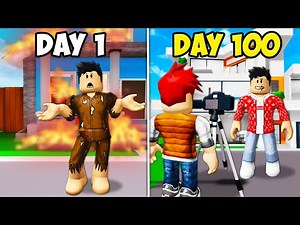 100 Days In Brookhaven! A Roblox Brookhaven Mini Movie (Brookhaven RP)