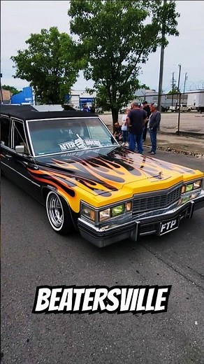 🔥 Hot Rod Hearse: 1977 Cadillac | Beatersville 2025 Rat Rod Car Show Louisville, Ky #classiccars