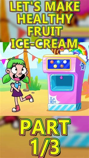 Let's make healthy fruit ice-cream 😋🍨 PART 1 #forkids #preschool #educational #learning