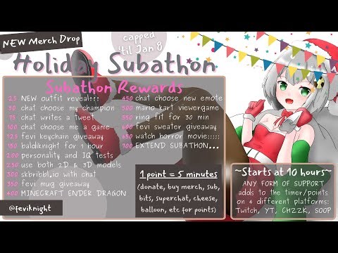 ❄️ WINTER SUBATHON DAY 2 ( •̀ ω •́ )✧ NEW !merch !keychain !subathon