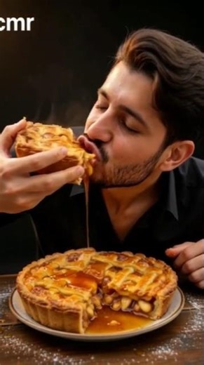 Marcus ASMR prueva tarta de manzana caliente y miel gotiante #asmr