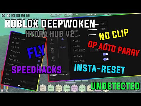ROBLOX DEEPWOKEN BEST SCRIPT/HACK HYDRA V2 [ AUTO PARRY , NO FALL DMG , FLY , TP TO ISLANDS ... ]