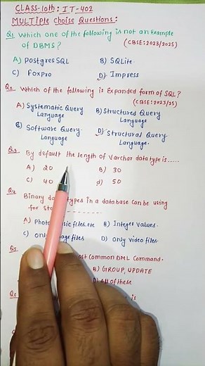 ✅ Class 10 IT | Important MCQs & PYQs for CBSE 2025|#shorts #it402class10