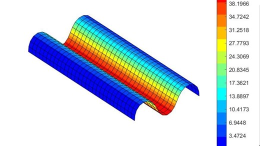 几何非线性MITC4壳，有限元matlab编程