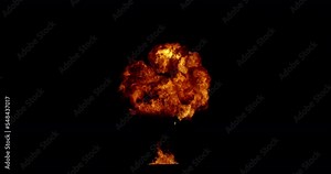 Real fire explosion, bomb explosion in 4k resolution, for creative used in visual effects.