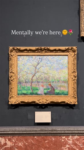 The Fitzwilliam Museum on Instagram: "Claude Monet with the antidote to this cold snap ✨ 🖼️ Claude Monet, Springtime (Le Printemps). Oil on canvas, 1886. 📍 Visit it on display in gallery 5. We’re open Tuesday – Sunday, and entry is free #Monet #weather #Cambridge"