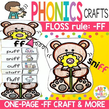 -FF Floss Rule Phonics Craft Final Double Consonants Worksheets FLSZ Activities