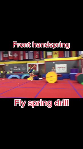 Front Handspring Fly Spring Drill for Gymnasts