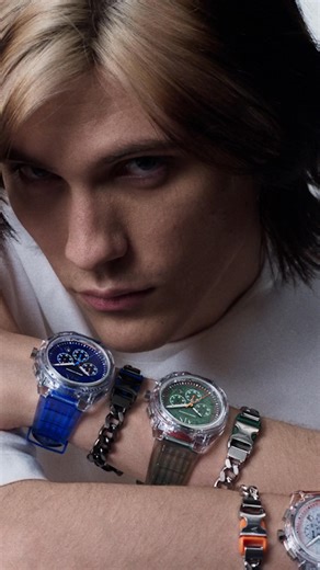 Mix of colours and materials combined with modern designs: discover the new watches and jewellery from the Spring Summer 2025 collection. #AXtime #AXss25 | Armani Exchange