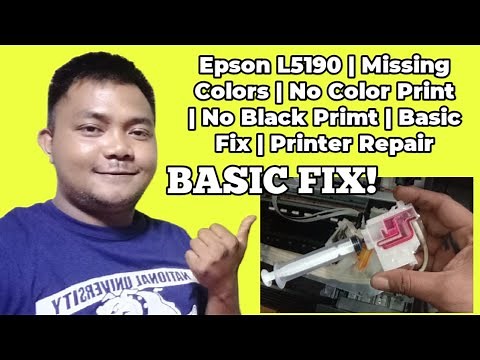Epson L5190 | Colors Missing | No Color Print | Basic Fix | Printer Repair