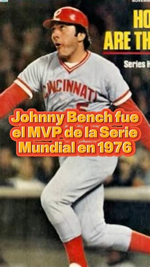 Johnny Bench brilló en la Serie Mundial de 1976. Fue MVP tras batear .533 y liderar la barrida de Cincinnati sobre los Yankees en el Clásico de Otoño. Una actuación legendaria de un catcher histórico ⚾🔥 #JohnnyBench #CincinnatiReds #SerieMundial #MVPSerieMundial #GrandesLigas #MLB #HistoriaDelBeisbol #Beisbol #SabiasQue #JohnnyBench #CincinnatiReds #WorldSeries #WorldSeriesMVP #MLB #BaseballHistory #Legend #DidYouKnow | El Barco Mayo